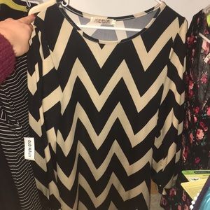 Chevron striped dress